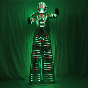 Costume de robot LED Pixel couleur <span class=keywords><strong>David</strong></span> <span class=keywords><strong>Guetta</strong></span> Laser Jacket Costume d'Échasses de Ranger lumineux pour Performance Wear - Product Image 2
