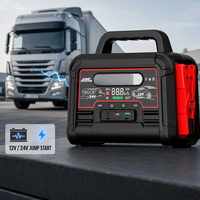 Démarreur de secours LiFePO4 12V 24V 64000mAh 8000A de crête PD100W, Batterie externe pour camions et voitures, Fournisseur OEM en gros pour les flottes