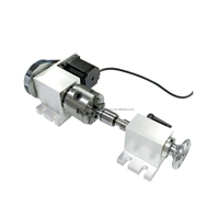 Kit rotatif 4ème axe 100 mm, table rotative CNC à 3 mors, dispositif de rotation CNC axe A avec mandrin de 100 mm et contre-porteuse pour graveur