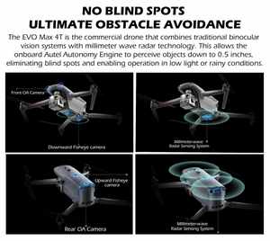 โดรน Autel Robotics EVO Max 4T รุ่น Universal Edition สำหรับงานเชิงพาณิชย์ กันน้ำระดับ IP43 ถ่ายภาพความร้อน 15 วินาที วิดีโอ 8k โดรนสำหรับการตรวจสอบ - Product Image 4