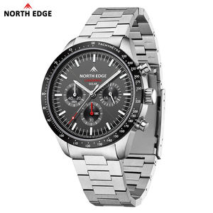 NORTH EDGE 2025 LONGWINGS Orologio da Uomo al Quarzo a Energia Solare con Cronometro Impermeabile 50M Interamente in Acciaio Inossidabile 316 Luminoso - Product Image 2