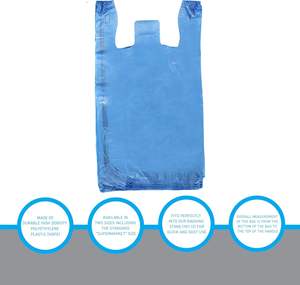 Bolsas de Compras de Plástico PE Biodegradable y Duraderas para Empaque, Comida para Llevar, Tiendas de Conveniencia, Tiendas de Segunda Mano y Boutiques - Product Image 4