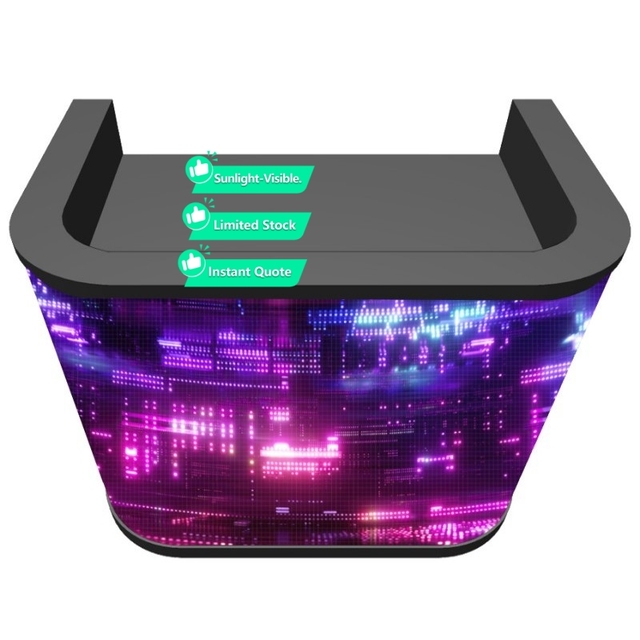 Dj Station Facade Desk Stand Table Portable Booth Led Video Wall Display Screen Dj Booth