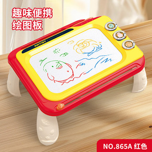 Tableau magnétique à dessin pour enfants de 3 à 6 ans, table d'art en plastique effaçable avec marqueurs colorés et pieds robustes - Product Image 3