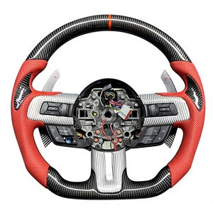Volante de fibra de carbono para Ford Mondeo, EcoSport, Escape, Territory, <span class=keywords><strong>Shelby</strong></span> <span class=keywords><strong>GT500</strong></span>, piezas de repuesto para el interior. - Product Image 2