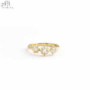 New Arrival Vintage Edwardian Style Fine <b>Jewelry</b> 18K Solid Yellow Gold Natural Diamond Rose Cut Diamond Ring For Lady Daily Wear - Product Image 1