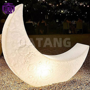 Lampes décoratives LED étanches IP65 en résine transparente et composite de fibre de verre, motif lune, pour Noël et aménagement paysager - Product Image 6