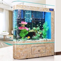 Aquariums marins en verre carré transparent sur mesure pour la décoration, aquariums d'eau salée
