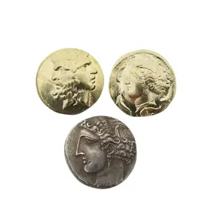 Großhandel griechische Münze retro handwerk koper silber Überzug Gedenkmünze Adel Münze Spiel Schmuck