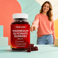 Gummies à base de pectine, faibles en sucre, naturelles, pour adultes, à prendre avant le coucher, enrichies en Vitamine D3, Potassium, Extrait de Mélisse et Glycinate de Magnésium