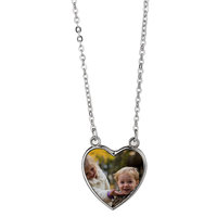 Collier personnalisable en métal en forme de cœur vierge pour sublimation – Cadeau idéal