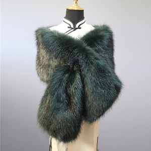 grey fur shawl