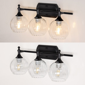 Transparent Ball Clear Glass Wall lighting Vanity Lamp <b>Waterproof</b> <b>Bathroom</b> Mirror <b>Light</b> for Kitchen Living Hallway Porch - Product Image 3