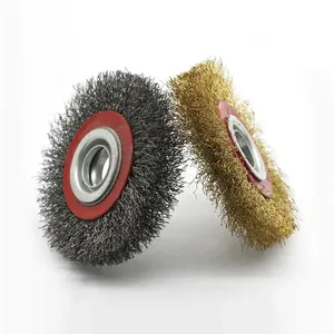 100mm 125mm 150mm 175mm 200mm 250mm <strong>Wire</strong> <strong>Wheels</strong> Round Brass Plated Steel Stainless <strong>Wire</strong> <strong>Brush</strong> <strong>Wheel</strong> for <strong>Bench</strong> <strong>Grinder</strong> Deburring