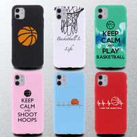Coque de téléphone personnalisée en TPU souple antichoc avec motif de basket-ball peint en UV pour iPhone 12 13 14 15 16 17 18 Pro Max