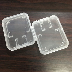 <span class=keywords><strong>2</strong></span> in 1 Trasparente Chiaro <span class=keywords><strong>SD</strong></span>/TF Supporto di Cassa di Carta Scatola di Immagazzinaggio Carry Storage Box per carta di DEVIAZIONE STANDARD TF - Product Image 1