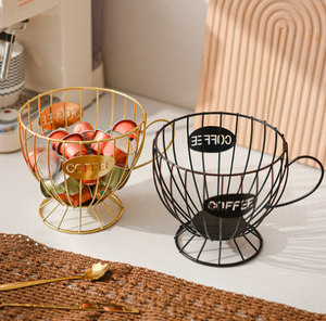 <span class=keywords><strong>Panier</strong></span> organisateur <span class=keywords><strong>en</strong></span> métal à un niveau pour capsules de café, support pour collations et bonbons à domicile avec outils - Product Image 1