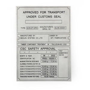 Container Standard ISO Marca ESEN con Logo CSC Durata 25 Anni 0,8m Prodotto in Cina Materiale Acciaio Marcatura Container - Product Image 1