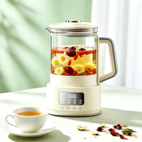 Bouilloire Électrique Intelligente Multifonctionnelle 1,3 L en Acier Inoxydable avec Infuseur à Thé et Marmite en Verre Borosilicate de Haute Qualité Factory Health