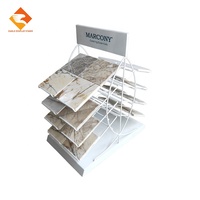 Prix de gros d'usine de support de vitrine de comptoir en pierre naturelle portable moderne pour montrer des échantillons de granit de marbre de quartz