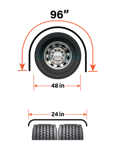 Kit de Guardabarros Largos de 96 Pulgadas de Acero Inoxidable 430 para Eje Sencillo PINOMETAL para Camión <span class=keywords><strong>Peterbilt</strong></span> - Product Image 3