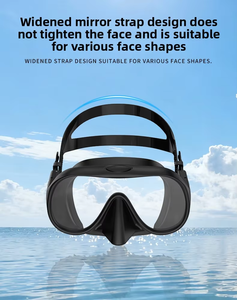 Rahmenlose Maske - Neopren-Einzelglas für Tauchen und Schnorcheln, Pink, Klein, Gehärtetes Glas - Product Image 2