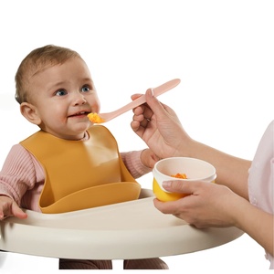 Cucharas de alimentación de silicona sin BPA para bebés, utensilios de entrenamiento para encías suaves, punta suave, juego de Comedor Infantil de primera etapa, apto para lavavajillas - Product Image 4