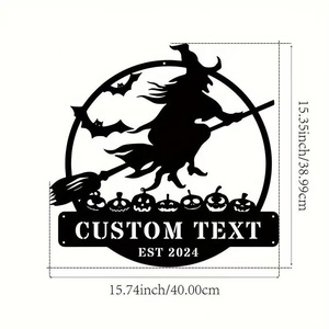 Vente en gros Décorations murales personnalisables en métal noir sur le thème d'Halloween Style Art déco Motif nature morte pour la décoration intérieure - Product Image 2