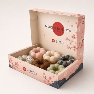 Scatola di Spedizione Postale in Cartone Ondulato <span class=keywords><strong>Rosa</strong></span> con Logo Personalizzato per Cosmetici, Ciambelle e Negozi di Dolci - Product Image 4