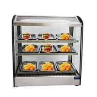 Comptoir en acier inoxydable pour aliments chauds, pouces, affichage au chaud