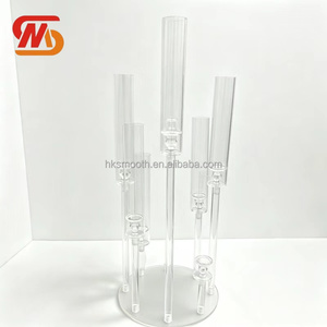 SMOOTH Wedding Table Decoration Clear Acrylic 8 Arms Candle Holder for Centerpieces - Product Image 2