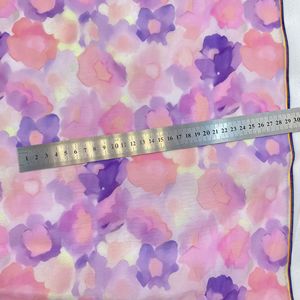 Tissu léger de concepteur imprimé floral multicolore personnalisé par sublimation 100% polyester transparent fleur <span class=keywords><strong>organza</strong></span> pour robe - Product Image 2