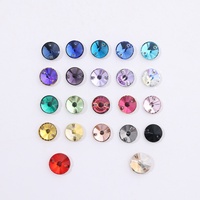 Strass en verre K9 de haute qualité en gros, pierres en cristal à double trou pour vêtements, sacs et accessoires DIY