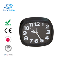 Jam alarm meja Mini menyapu gerakan, dengan fungsi cahaya dan menunda