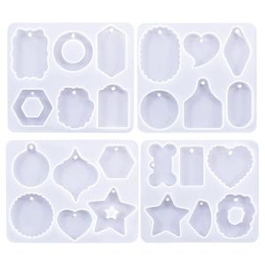 M40753 Pendentif Collier Pull Tablettes de Cire Irrégulières <span class=keywords><strong>Moule</strong></span> Ornement Os Rond <span class=keywords><strong>Moule</strong></span> Résine Silicone - Product Image 5