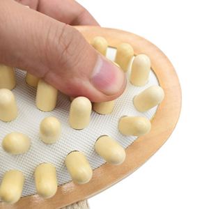 Accesorios de Baño, Cepillo de Masaje Corporal con Mango de Madera para Celulitis y Cepillado con Champú - Product Image 3
