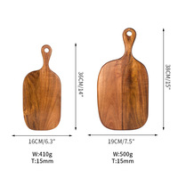 Planche à découper en bois d'acacia massif, épaisseur 1,5 cm, forme irrégulière, durable, écologique, pour légumes et viande