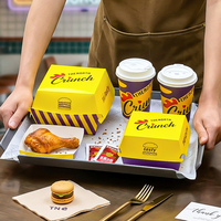 Emballage personnalisé pour la restauration rapide, emballage pour les plats à emporter, boîte à hamburgers, emballage personnalisé pour les ailes de poulet frites, emballage pour les frites