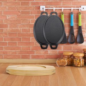 Sartén Redonda de Hierro Fundido, Apta para Horno, Solo Limpieza a Mano, Diseño Minimalista, Sin Recubrimiento, Asas Dobles para Cocina de Gas e Inducción - Product Image 6