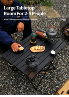 Table pliante en aluminium ultra-légère pour l'extérieur, taille moyenne, table de camping portable pour barbecue, pêche, pique-nique