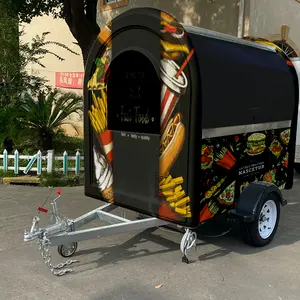 Mini remolque multifuncional para comida, carrito de comida totalmente equipado, personalizado, 2022
