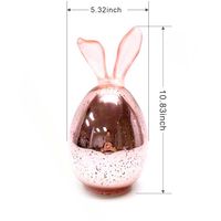 Lapin de Pâques en verre LED, lapin de Pâques de printemps, animal décoratif transparent en verre, centre de table décoratif, décoration d'intérieur