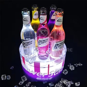 Cubo de hielo LED acrílico de grado comercial, enfriador inastillable para bares, hoteles, clubes, cubo de hielo de aislamiento a largo plazo - Product Image 1