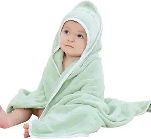 Different gsm for choice organic bamboo cotton fabric baby hooded towel