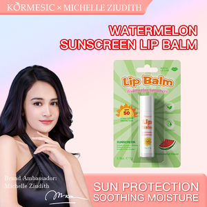 ลิปบาล์มกันแดดผลไม้ 5 กรัม ยี่ห้อ KORMESIC รสแตงโม สตรอว์เบอร์รี วานิลลา วิตามินอี บำรุงริมฝีปาก ป้องกันแสงแดด SPF 50 ฮาลาล รับผลิตแบบ OEM - Product Image 6