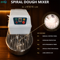 Mélangeur à spirale commercial ZL-L10L20, petite capacité, machine à pétrir la pâte, mélangeur à pain, équipement de boulangerie, mélangeur à farine automatique