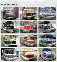 NOUVEAU Design House Boat Pontoon Houseboat Whitewater Luxury Yacht OUTBOARD Outboard Machine Aluminium Customized CE Certificate 14