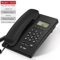 Téléphone filaire de bureau en gros pour fabricants avec fonction de recomposition et transfert par touche R pour hôtels, écoles et bureaux