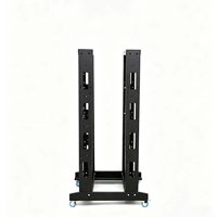 Rack de serveur mobile 12U 550*600*600MM 19 pouces à deux colonnes et double rail, en acier laminé à froid SPCC, profondeur 600 mm