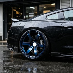 Cerchi Forgiati in Lega di Alluminio 6061 T6, Blu Metallizzato Lucido, 5 Razze, PCD Personalizzato, ET Personalizzabile, per Retrofit e Upgrade di Auto Passeggeri - Product Image 5